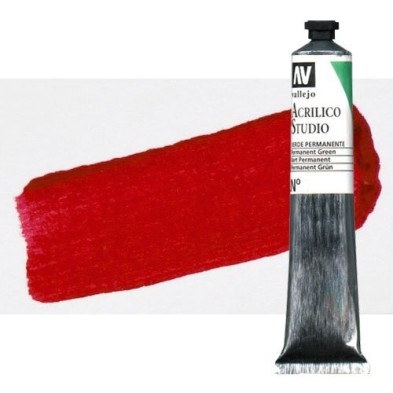 Material Bellas Artes - Pintura - Acrílico Vallejo Studio color rojo de cadmio oscuro (58 ml) | totenart.com