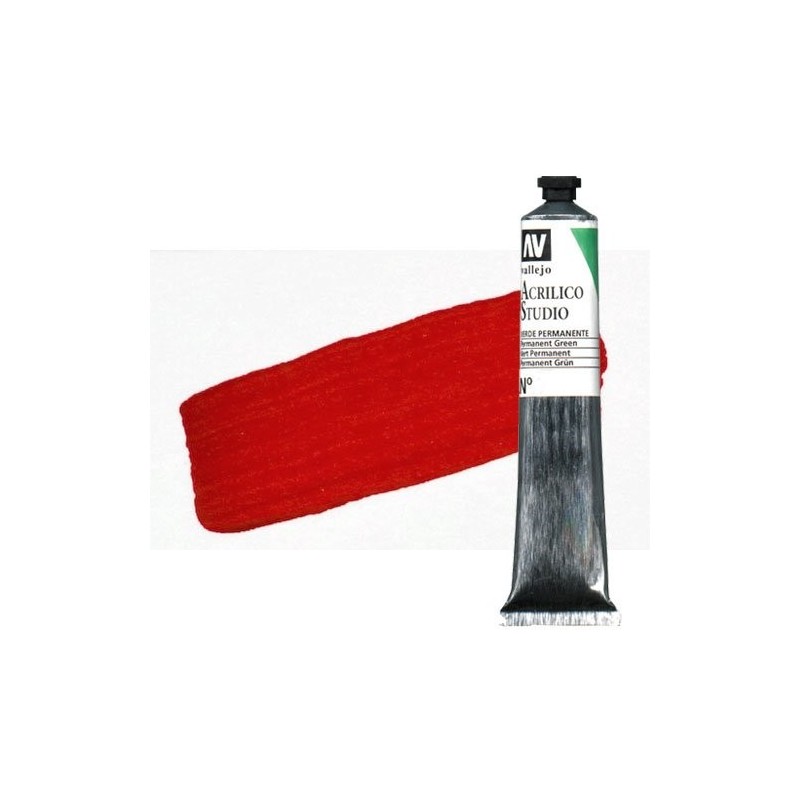 Material Bellas Artes - Pintura - Acrílico Vallejo Studio color rojo de cadmio (58 ml) | totenart.com