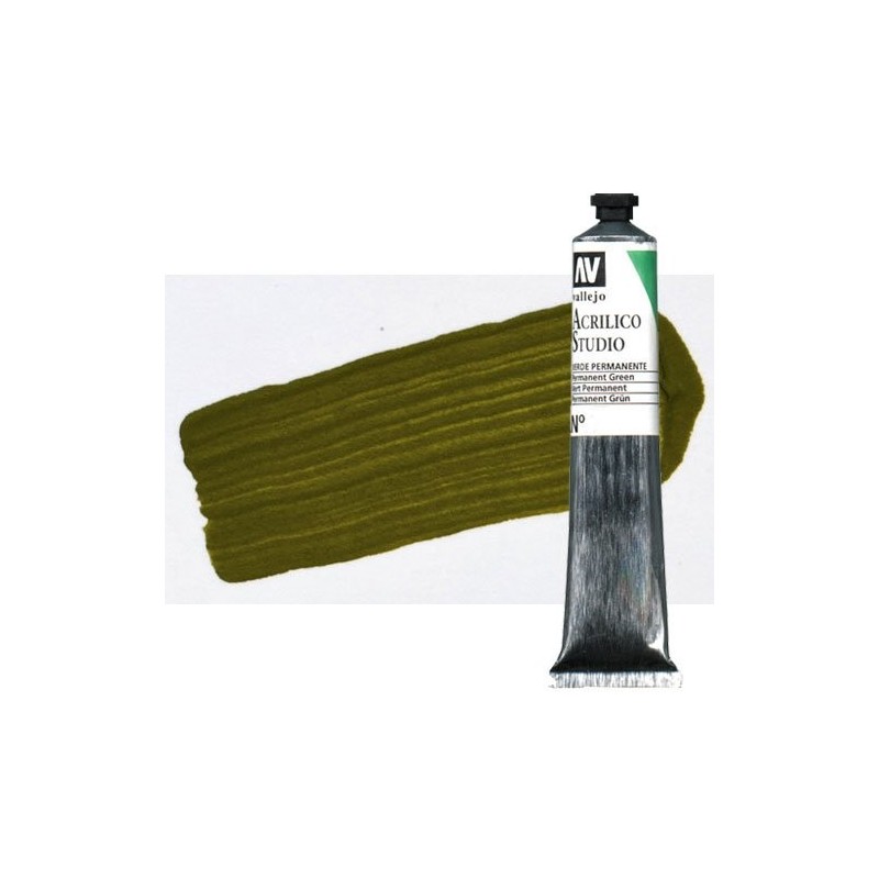 Material Bellas Artes - Pintura - Acrílico Vallejo Studio color verde oliva (58 ml) | totenart.com