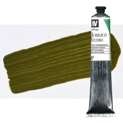 Material Bellas Artes - Pintura - Acrílico Vallejo Studio color verde oliva (58 ml) | totenart.com