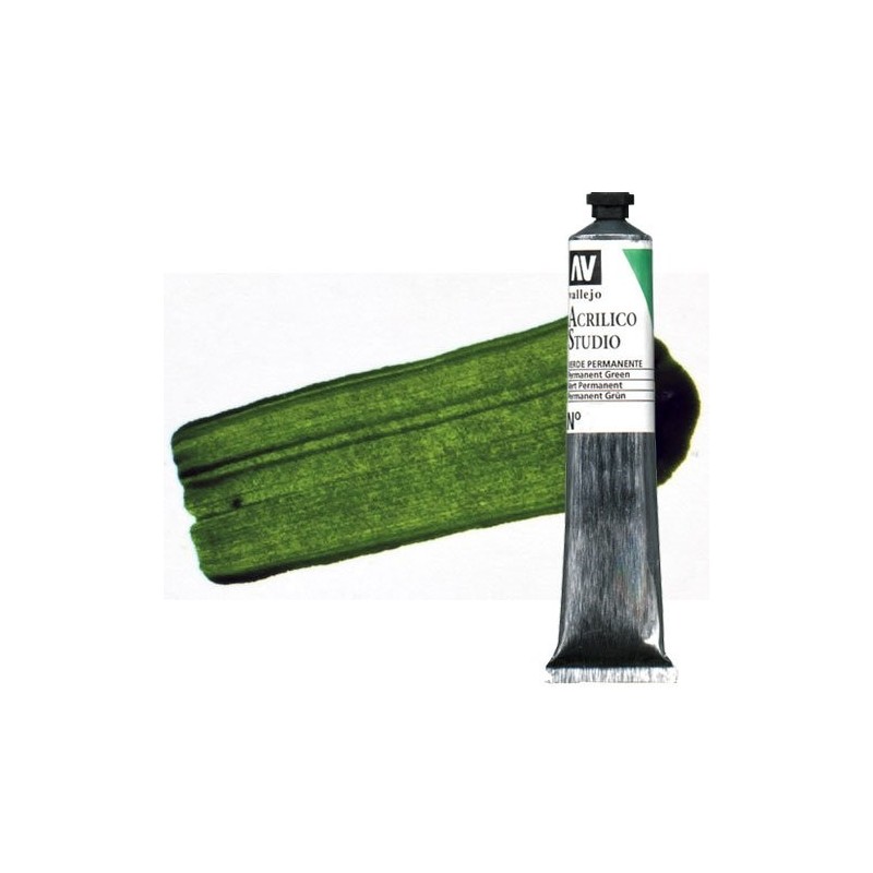 Material Bellas Artes - Pintura - Acrílico Vallejo Studio color verde vejiga (58 ml) | totenart.com