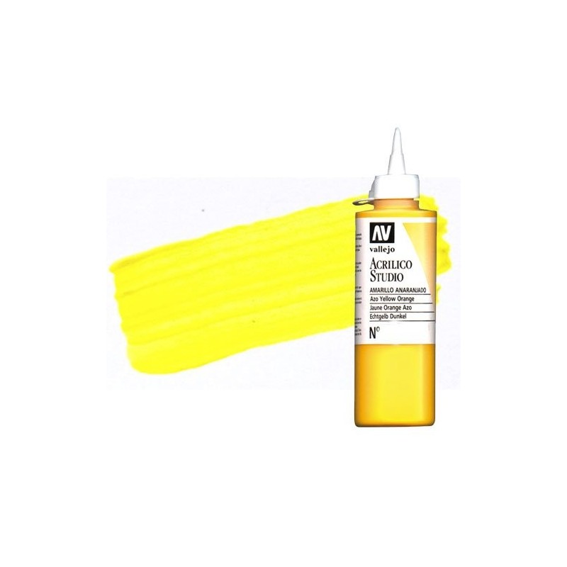 Material Bellas Artes - Pintura - Acrílico Vallejo Studio color cadmio amarillo limón (200 ml) | totenart.com