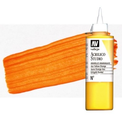 Material Bellas Artes - Pintura - Acrílico Vallejo Studio color naranja de cadmio (200 ml) | totenart.com