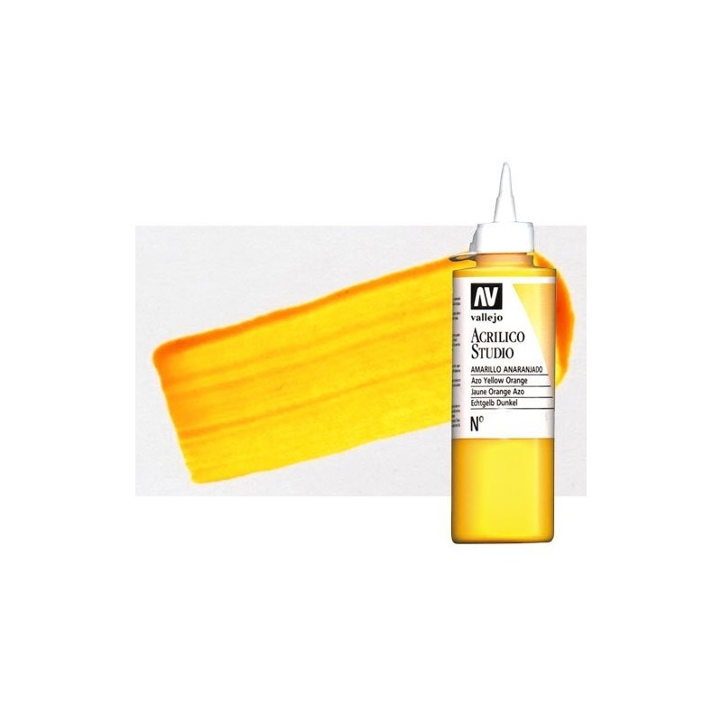 Material Bellas Artes - Pintura - Acrílico Vallejo Studio color naranja fluorescente (200 ml) | totenart.com