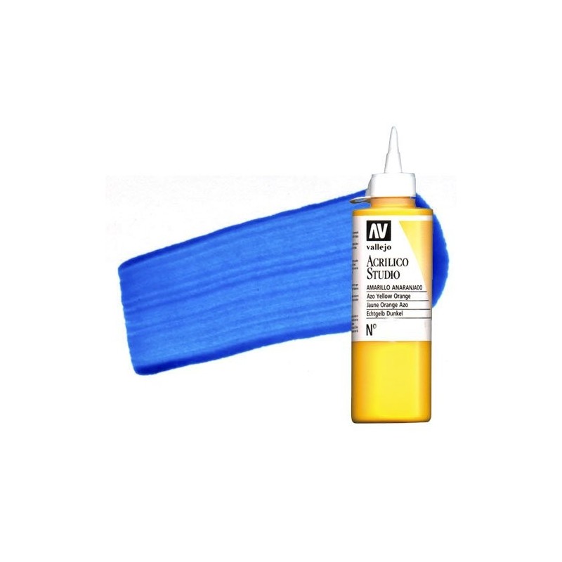 Material Bellas Artes - Pintura - Acrílico Vallejo Studio color azul fluorescente (200 ml) | totenart.com