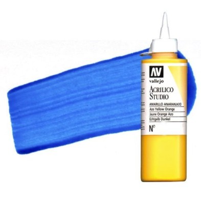 Material Bellas Artes - Pintura - Acrílico Vallejo Studio color azul fluorescente (200 ml) | totenart.com