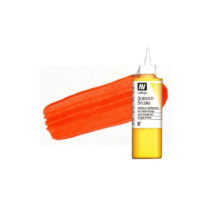 Material Bellas Artes - Pintura - Acrílico Vallejo Studio color rojo fluorescente (200 ml) | totenart.com