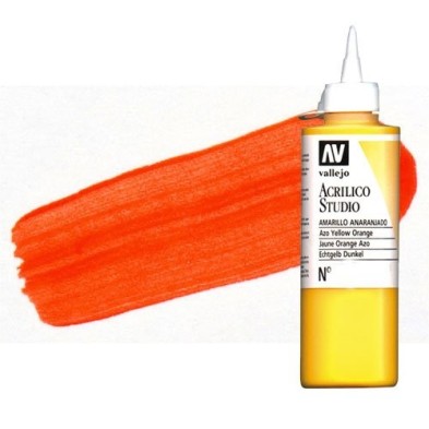 Material Bellas Artes - Pintura - Acrílico Vallejo Studio color rojo fluorescente (200 ml) | totenart.com