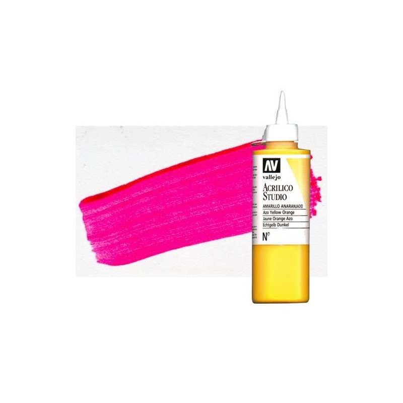 Material Bellas Artes - Pintura - Acrílico Vallejo Studio color rojo rosa fluorescente (200 ml) | totenart.com