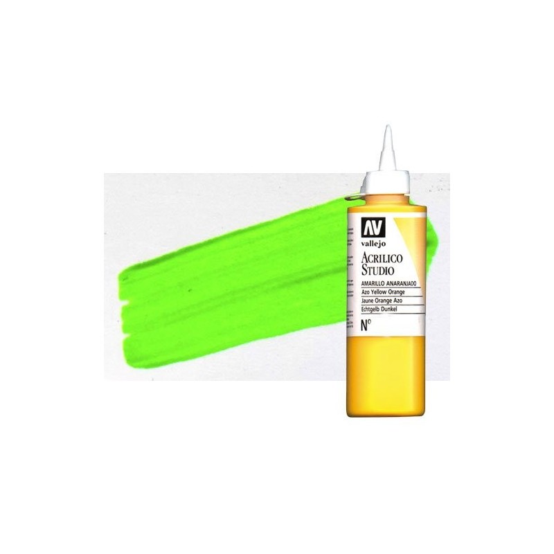 Material Bellas Artes - Pintura - Acrílico Vallejo Studio color verde fluorescente (200 ml) | totenart.com