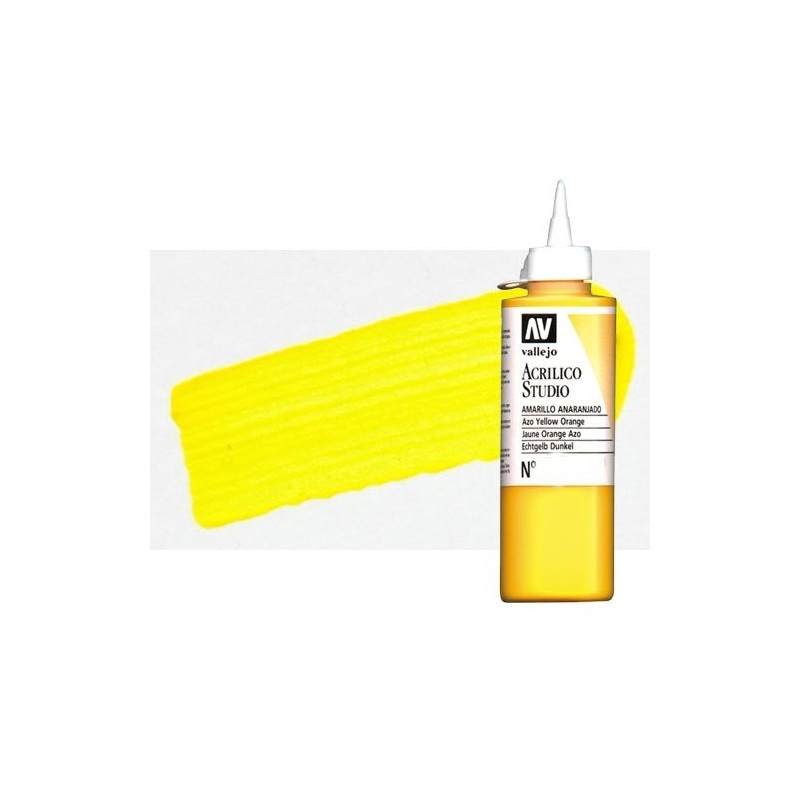 Material Bellas Artes - Pintura - Acrílico Vallejo Studio color amarillo cadmio pálido (200 ml) | totenart.com