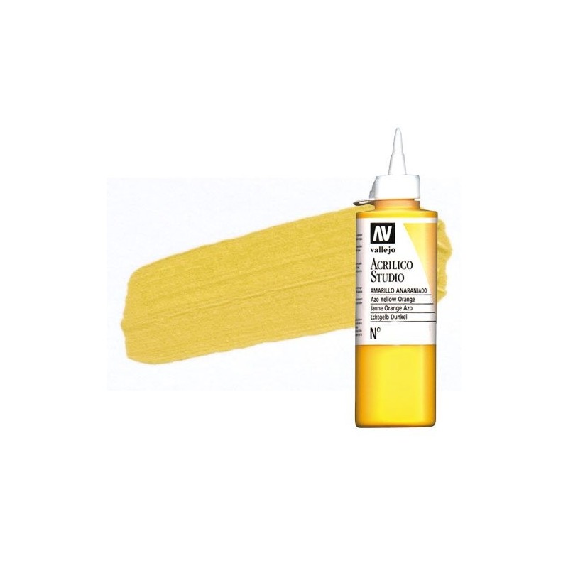 Material Bellas Artes - Pintura - Acrílico Vallejo Studio color amarillo Nápoles (200 ml) | totenart.com