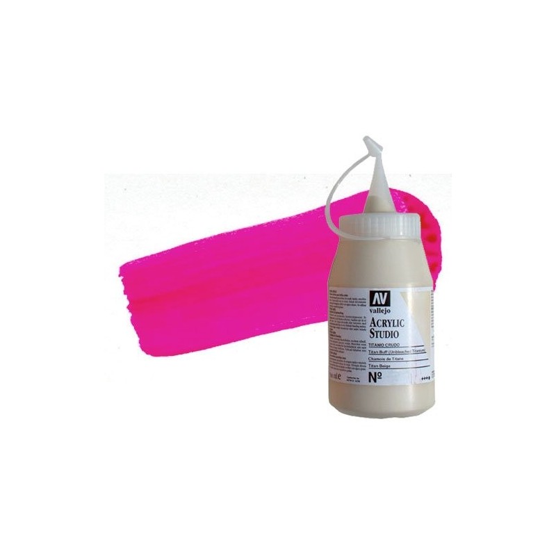 Material Bellas Artes - Pintura - Acrílico Vallejo Studio color magenta fluorescente (500 ml) | totenart.com