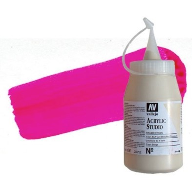 Material Bellas Artes - Pintura - Acrílico Vallejo Studio color magenta fluorescente (500 ml) | totenart.com