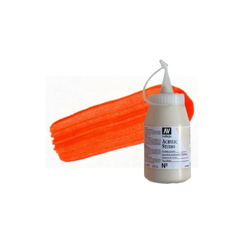 Material Bellas Artes - Pintura - Acrílico Vallejo Studio color rojo fluorescente (500 ml) | totenart.com