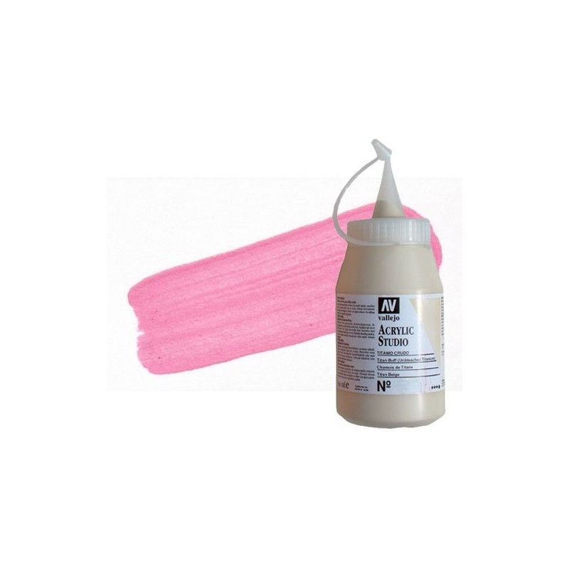 Material Bellas Artes - Pintura - Acrílico Vallejo Studio color rosa quinacridona (500 ml) | totenart.com