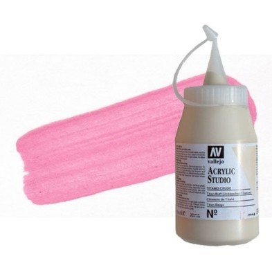 Material Bellas Artes - Pintura - Acrílico Vallejo Studio color rosa quinacridona (500 ml) | totenart.com