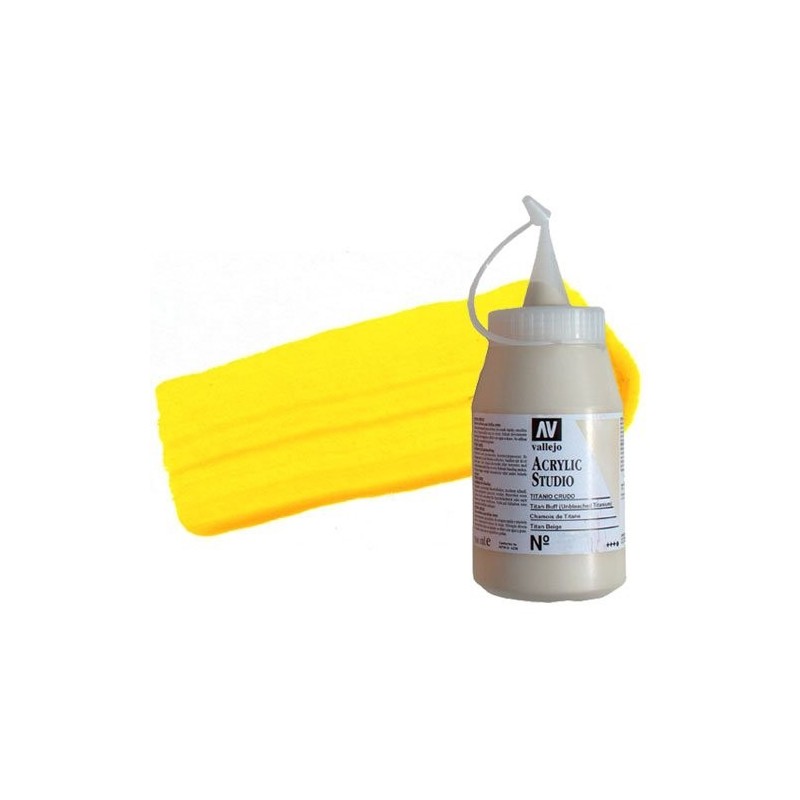 Material Bellas Artes - Pintura - Acrílico Vallejo Studio color amarillo anaranjado (500 ml) | totenart.com