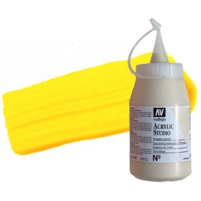 Material Bellas Artes - Pintura - Acrílico Vallejo Studio color amarillo anaranjado (500 ml) | totenart.com