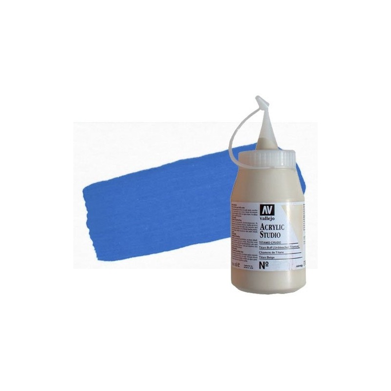 Material Bellas Artes - Pintura - Acrílico Vallejo Studio color azul cyan (500 ml) | totenart.com