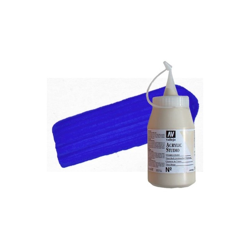Material Bellas Artes - Pintura - Acrílico Vallejo Studio color azul de cobalto (500 ml) | totenart.com