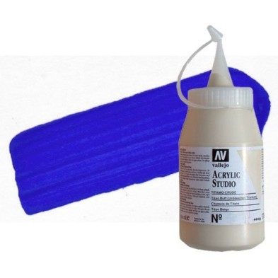 Material Bellas Artes - Pintura - Acrílico Vallejo Studio color azul de cobalto (500 ml) | totenart.com