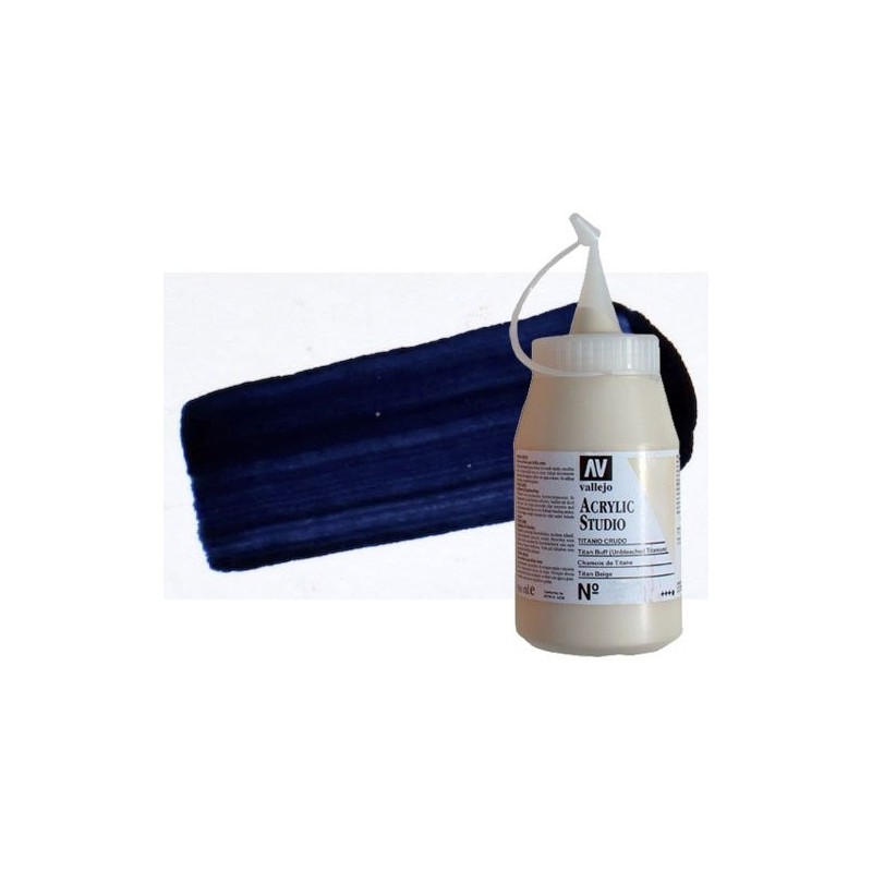 Material Bellas Artes - Pintura - Acrílico Vallejo Studio color azul de Prusia ftalocianina (500 ml) | totenart.com