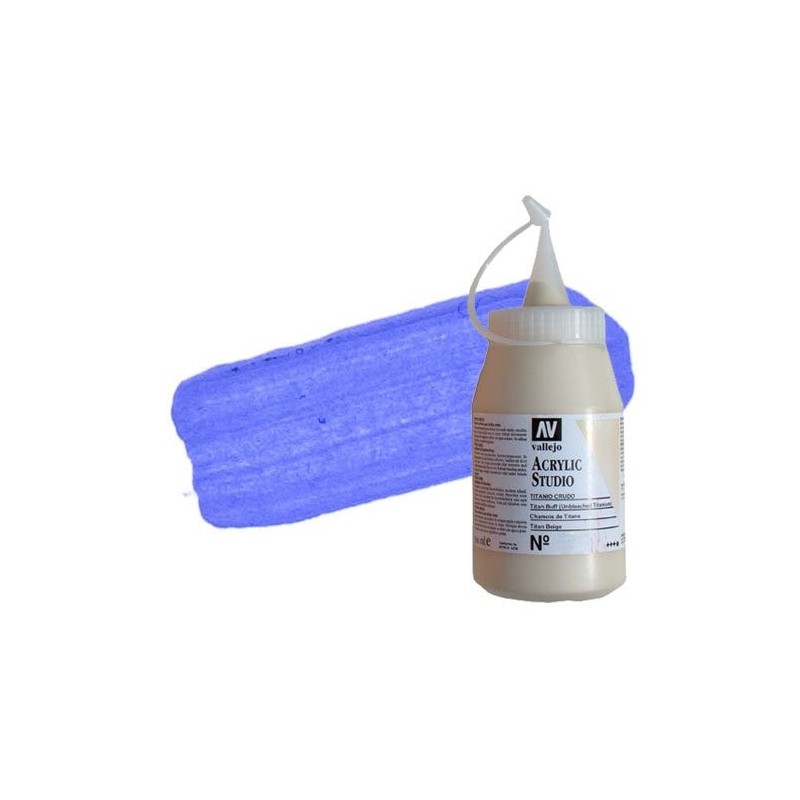 Material Bellas Artes - Pintura - Acrílico Vallejo Studio color azul ultramar claro (500 ml) | totenart.com