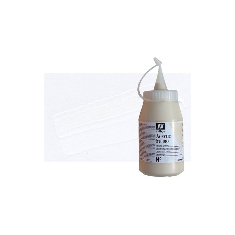 Material Bellas Artes - Pintura - Acrílico Vallejo Studio color blanco titanio (500 ml) | totenart.com