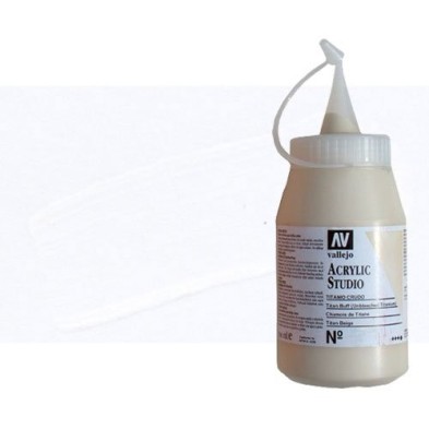 Material Bellas Artes - Pintura - Acrílico Vallejo Studio color blanco mezclas (500 ml) | totenart.com