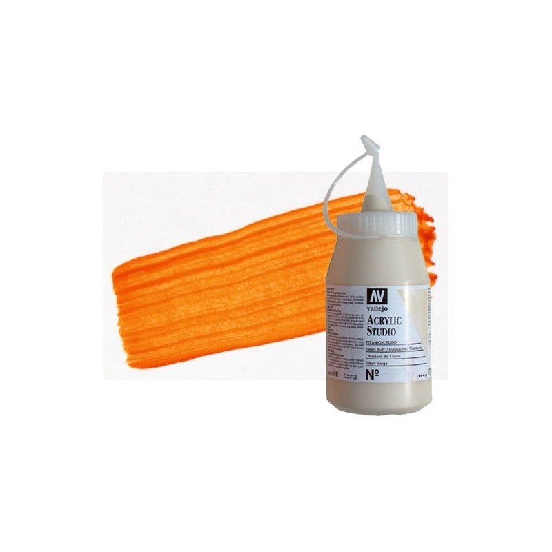 Material Bellas Artes - Pintura - Acrílico Vallejo Studio color naranja de cadmio (500 ml) | totenart.com