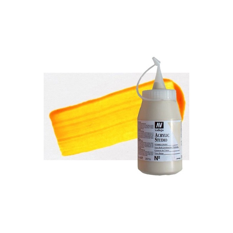 Material Bellas Artes - Pintura - Acrílico Vallejo Studio color naranja fluorescente (500 ml) | totenart.com