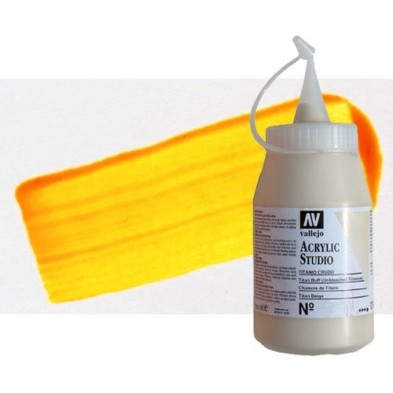 Material Bellas Artes - Pintura - Acrílico Vallejo Studio color naranja fluorescente (500 ml) | totenart.com