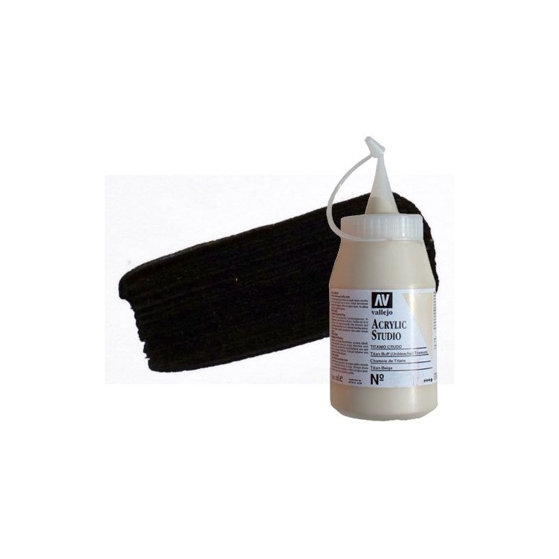Material Bellas Artes - Pintura - Acrílico Vallejo Studio color negro óxido de hierro (500 ml) | totenart.com