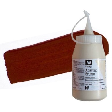 Material Bellas Artes - Pintura - Acrílico Vallejo Studio color rojo óxido de hierro (500 ml) | totenart.com