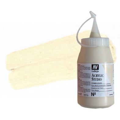 Material Bellas Artes - Pintura - Acrílico Vallejo Studio color titanio crudo (500 ml) | totenart.com