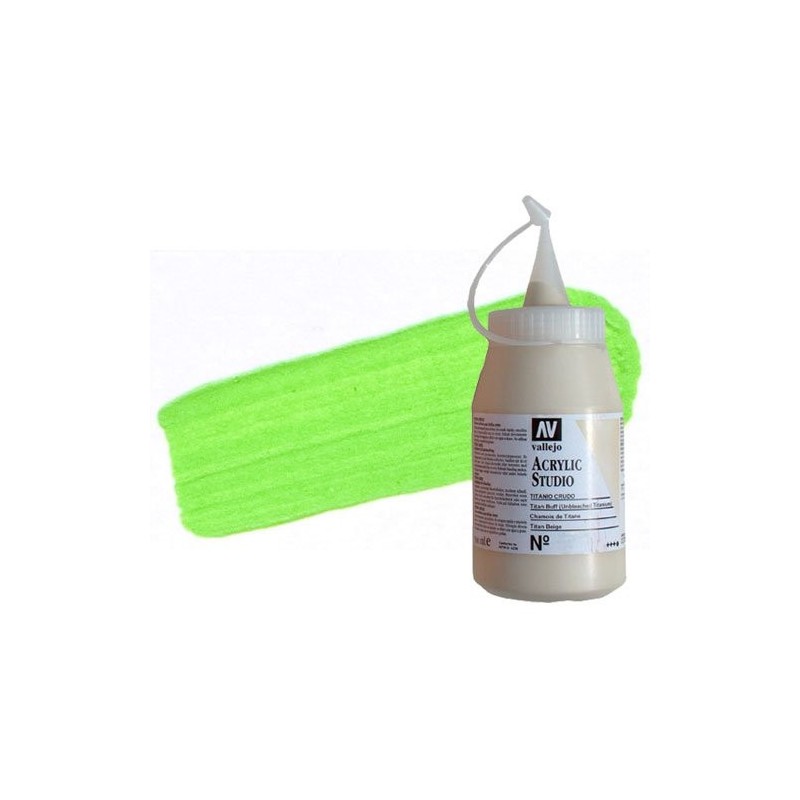Material Bellas Artes - Pintura - Acrílico Vallejo Studio color verde claro (500 ml) | totenart.com
