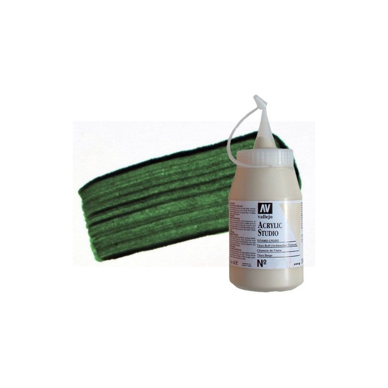 Material Bellas Artes - Pintura - Acrílico Vallejo Studio color verde ftalocianina (500 ml) | totenart.com