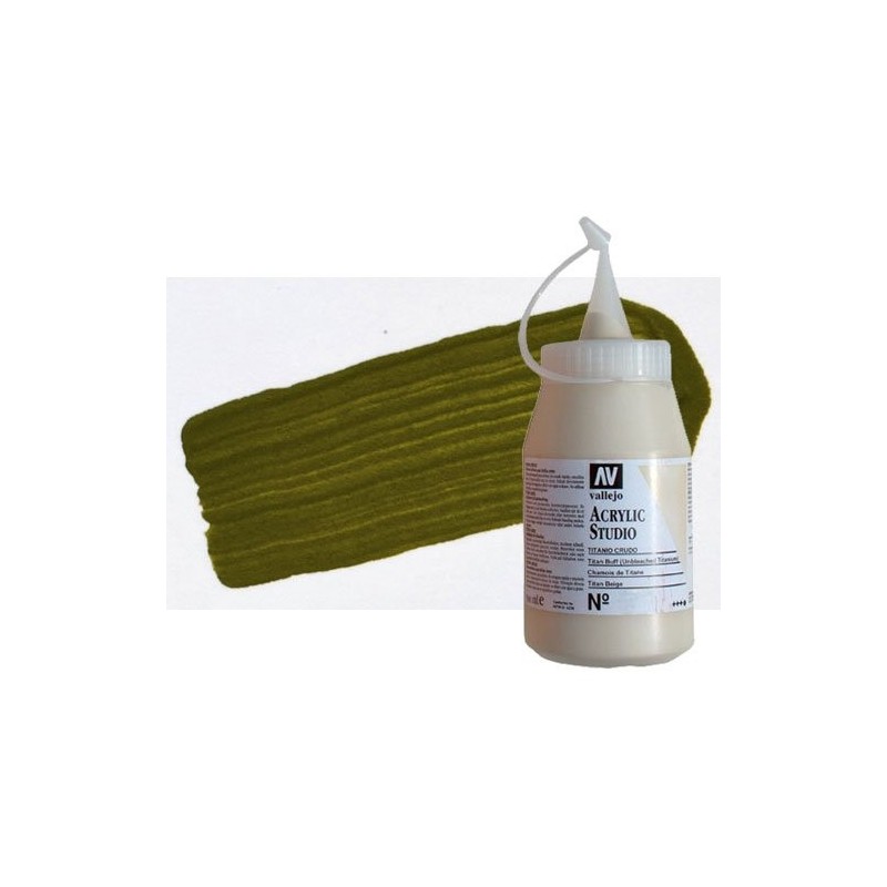 Material Bellas Artes - Pintura - Acrílico Vallejo Studio color verde oliva (500 ml) | totenart.com