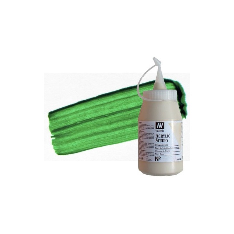 Material Bellas Artes - Pintura - Acrílico Vallejo Studio color verde permanente (500 ml) | totenart.com