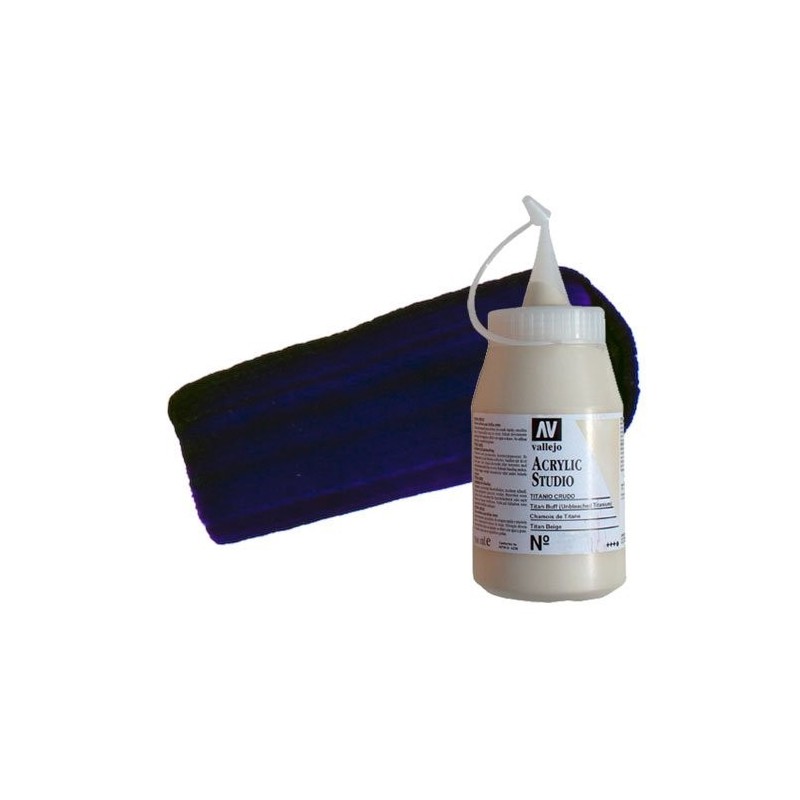Material Bellas Artes - Pintura - Acrílico Vallejo Studio color violeta de dioxacina (500 ml) | totenart.com