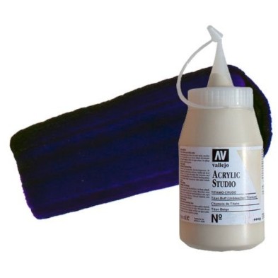 Material Bellas Artes - Pintura - Acrílico Vallejo Studio color violeta de dioxacina (500 ml) | totenart.com