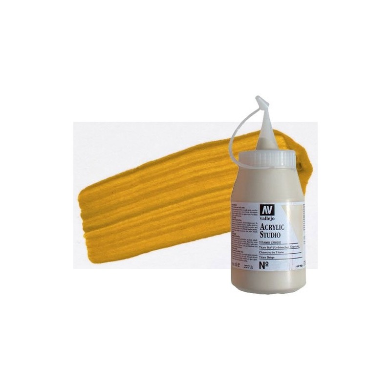 Material Bellas Artes - Pintura - Acrílico Vallejo Studio color amarillo óxido de hierro (1000 ml) | totenart.com