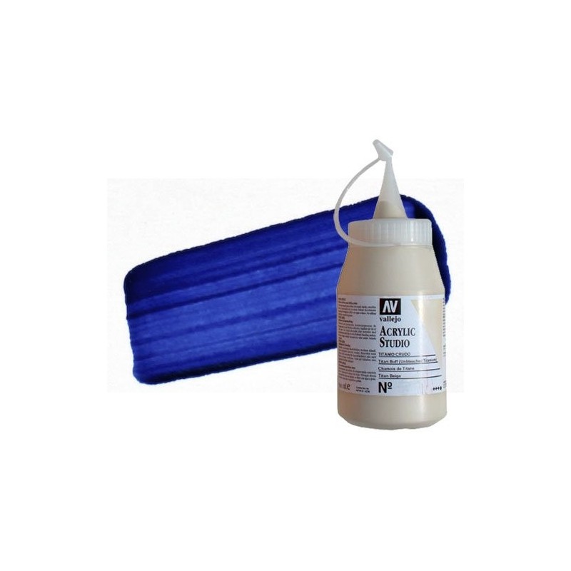 Material Bellas Artes - Pintura - Acrílico Vallejo Studio color azul ftalocianina (1000 ml) | totenart.com