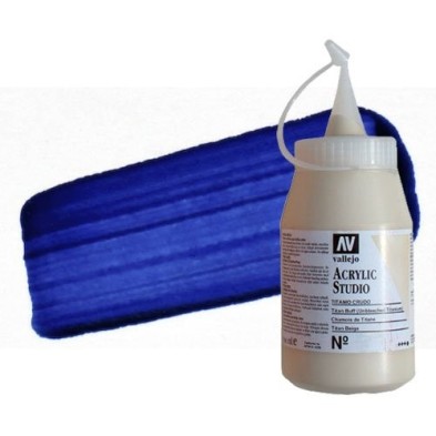 Material Bellas Artes - Pintura - Acrílico Vallejo Studio color azul ftalocianina (1000 ml) | totenart.com