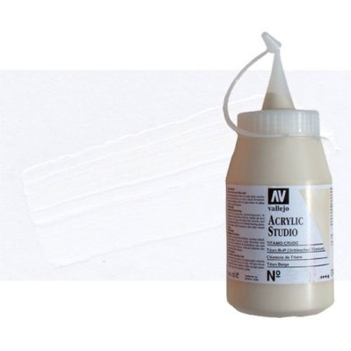 Material Bellas Artes - Pintura - Acrílico Vallejo Studio color blanco titanio (1000 ml) | totenart.com