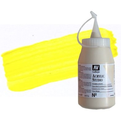 Material Bellas Artes - Pintura - Acrílico Vallejo Studio color cadmio amarillo limón (1000 ml) | totenart.com