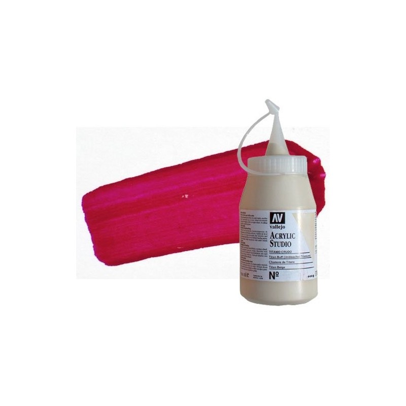 Material Bellas Artes - Pintura - Acrílico Vallejo Studio color rojo carmín (1000 ml) | totenart.com