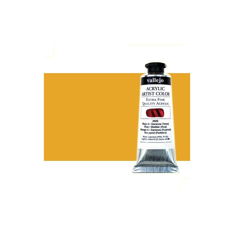 Material Bellas Artes - Pintura - Acrílico Vallejo Artist color cadmio naranja claro (60 ml) | totenart.com