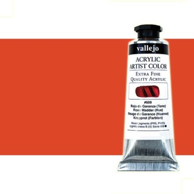 Material Bellas Artes - Pintura - Acrílico Vallejo Artist color rojo pálido quinacridona (60 ml) | totenart.com